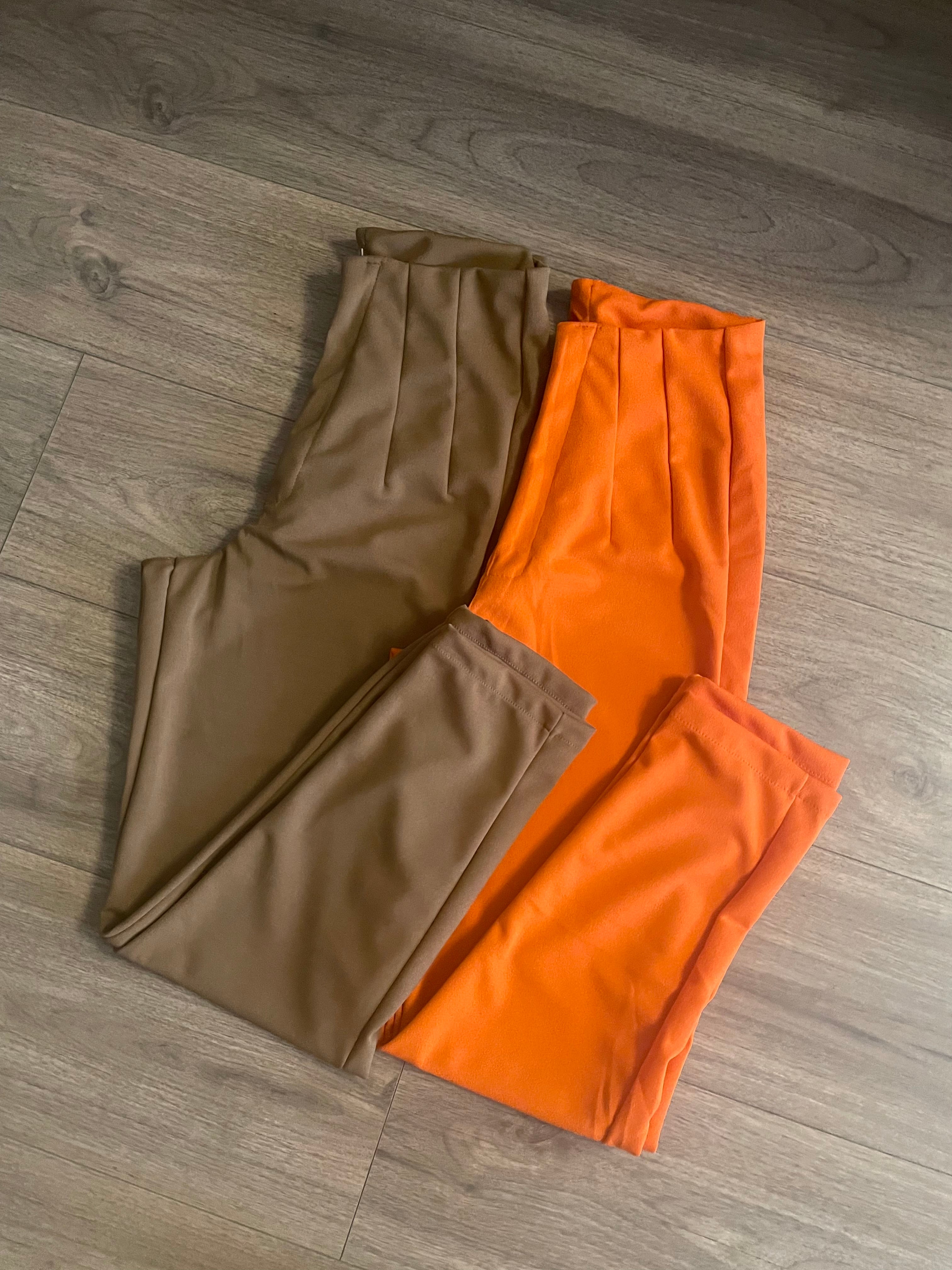 Pantalón Naranja con Pinzas – Ombra